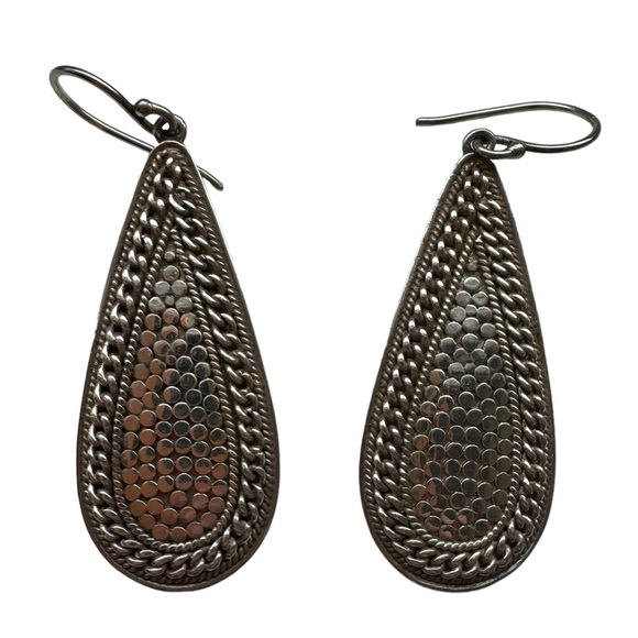 Anna Beck Sterling Silver Teardrop Dot Earrings - Picture 1 of 6